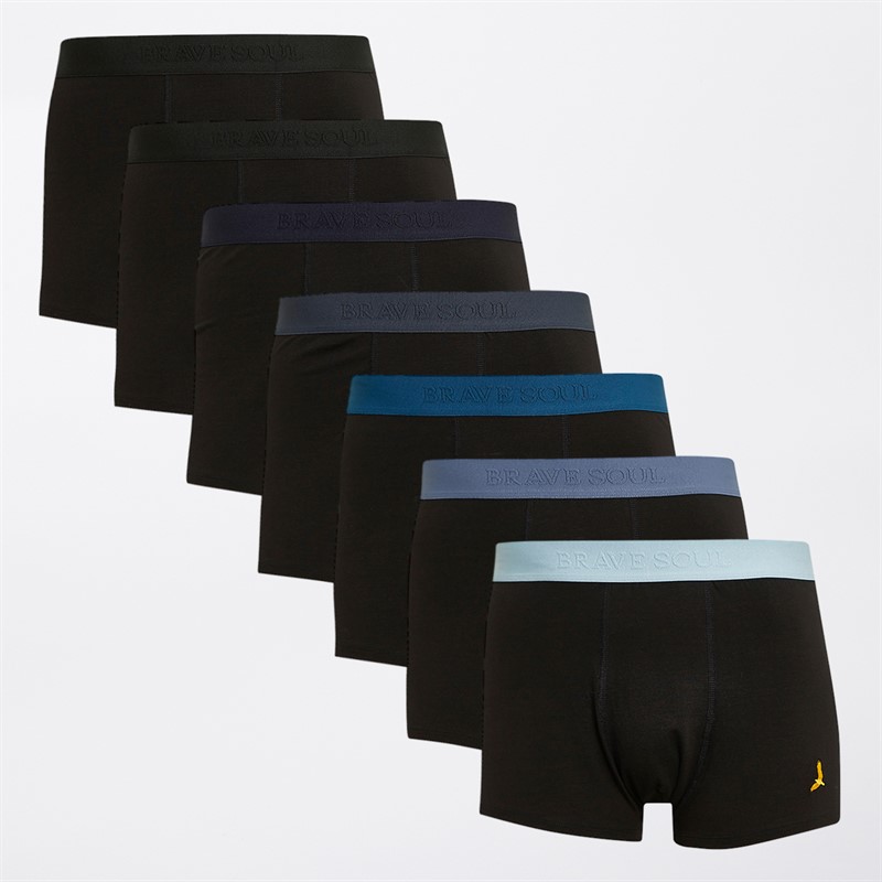 Mens Archie Seven Pack Boxers Black