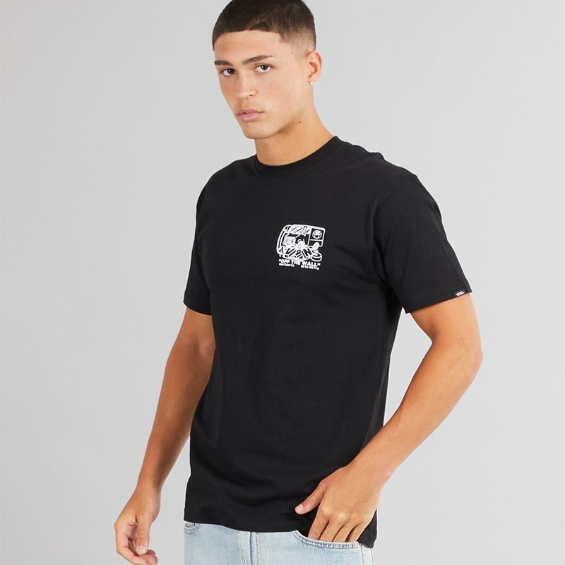 Mens Next Stop Graphic Back T-Shirt Black 2 Mens Next Stop Graphic Back T-Shirt Black