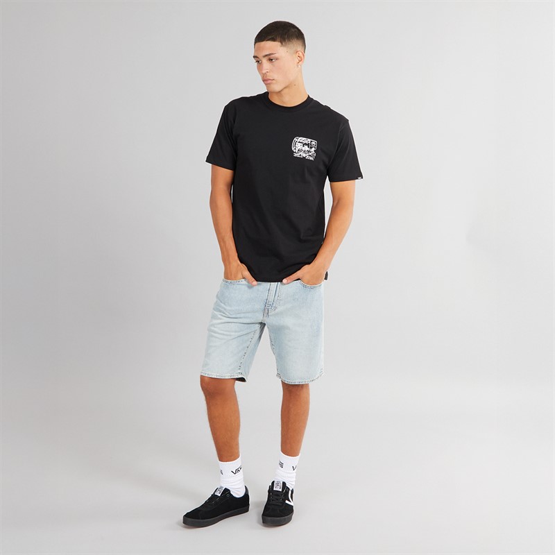 Mens Next Stop Graphic Back T-Shirt Black 4 Mens Next Stop Graphic Back T-Shirt Black