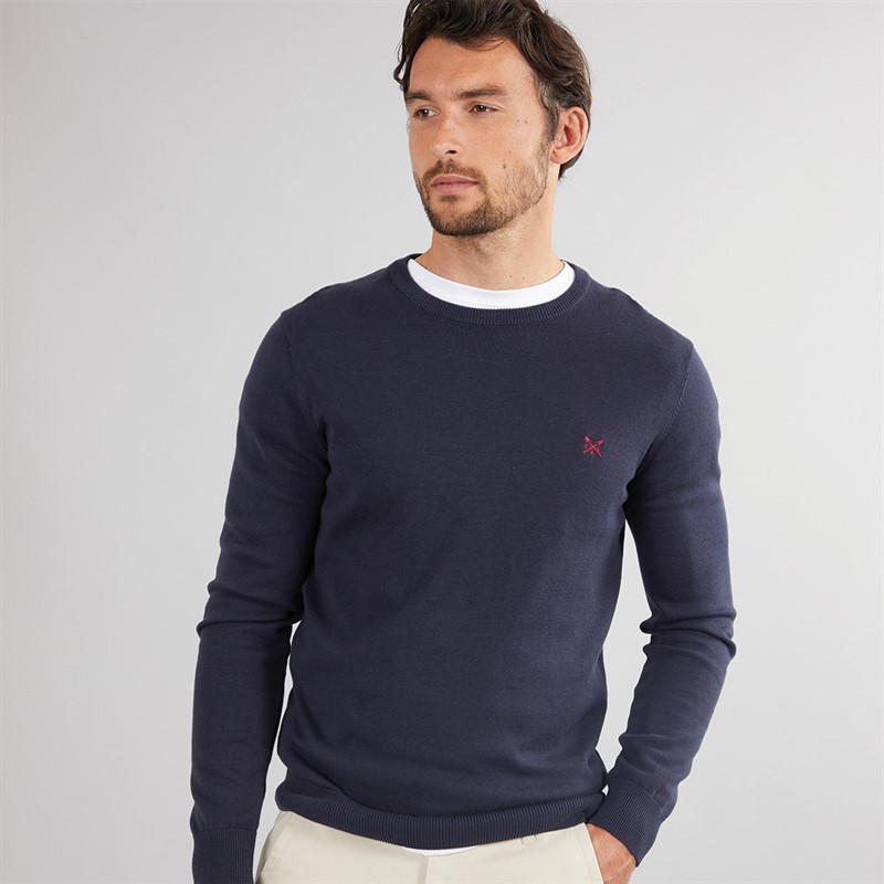 Mens Crew Neck Jumper Heritage Dark Navy 1 Mens Crew Neck Jumper Heritage Dark Navy