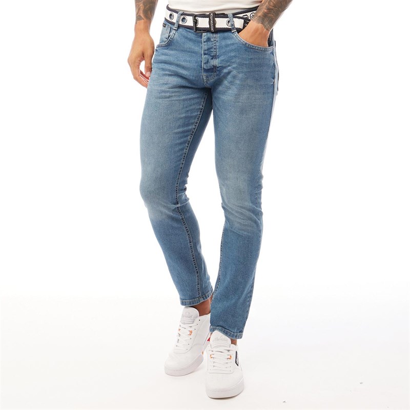 Mens Barbeck Slim Fit Jeans Light Wash 3 Mens Barbeck Slim Fit Jeans Light Wash