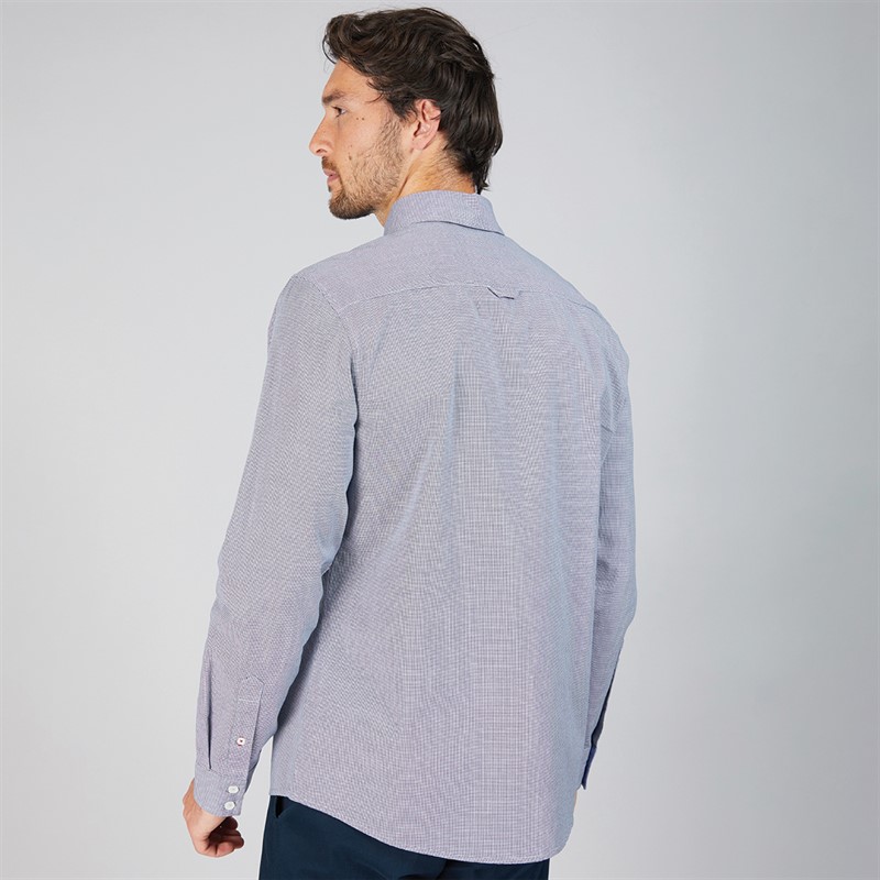 Mens Puppytooth Oxford Shirt Heritage Navy/Optic White 2 Mens Puppytooth Oxford Shirt Heritage Navy/Optic White
