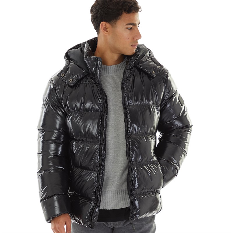 Mens Ammercy High Shine Puffer Jacket Black