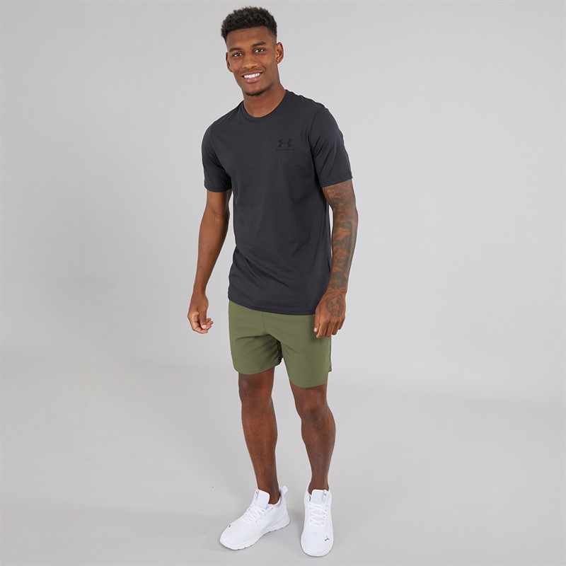 Mens UA Sportstyle Left Chest Short Sleeve T-Shirt Black/Black 4 Mens UA Sportstyle Left Chest Short Sleeve T-Shirt Black/Black