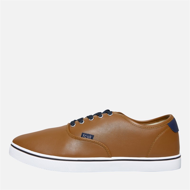 Mens Deck PU Shoes Brown