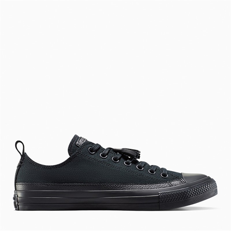 Chuck Taylor All Star Ox Crafted Canvas And Leather Trainers Black/Black/Black