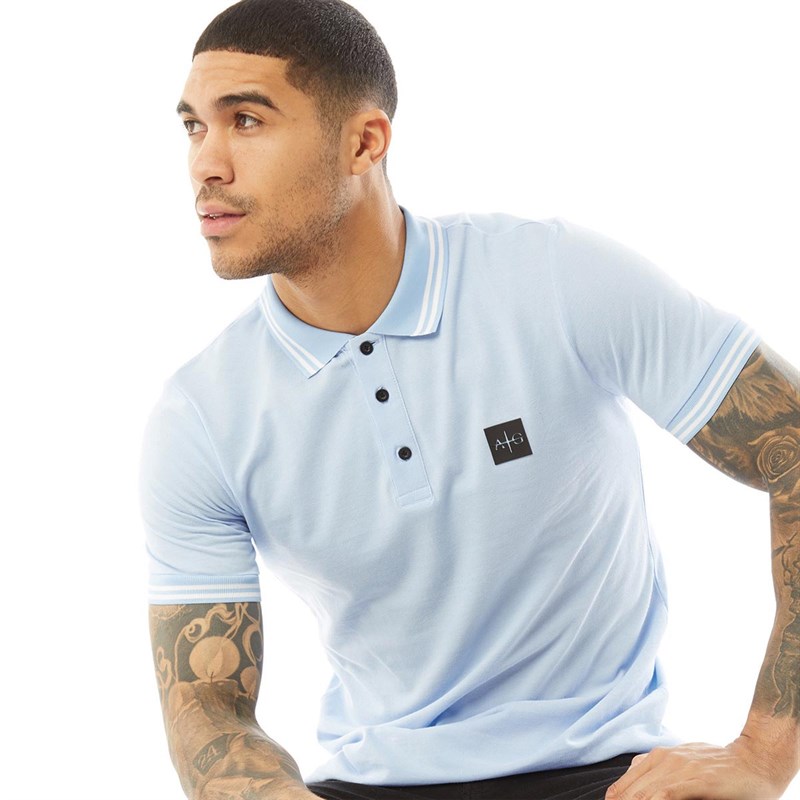 Mens Relate Polo Sky Blue
