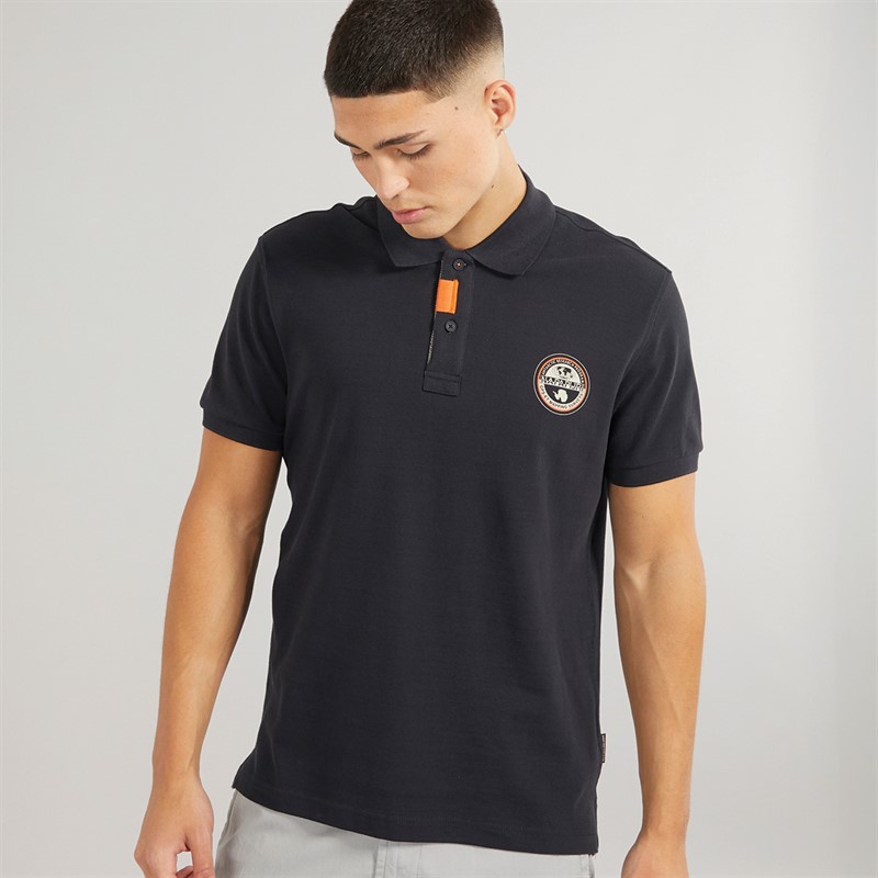 Mens Clanis Polo Shirt Black Beauty