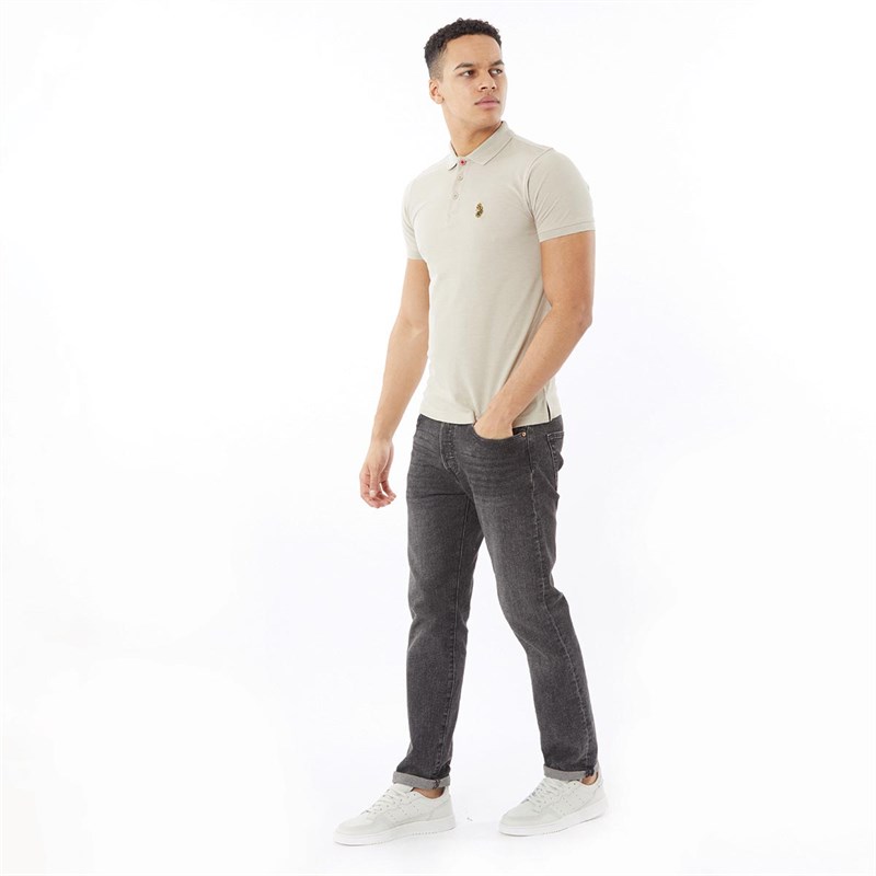 Mens Williams Polo Stone Marl 3 Mens Williams Polo Stone Marl