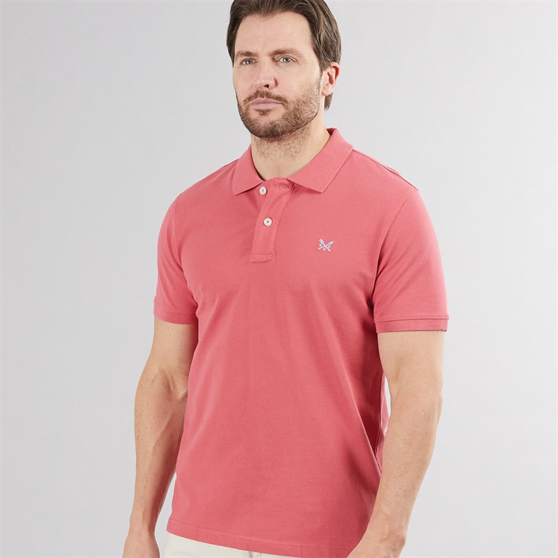 Mens Melbury Solid Polo Summer Berry