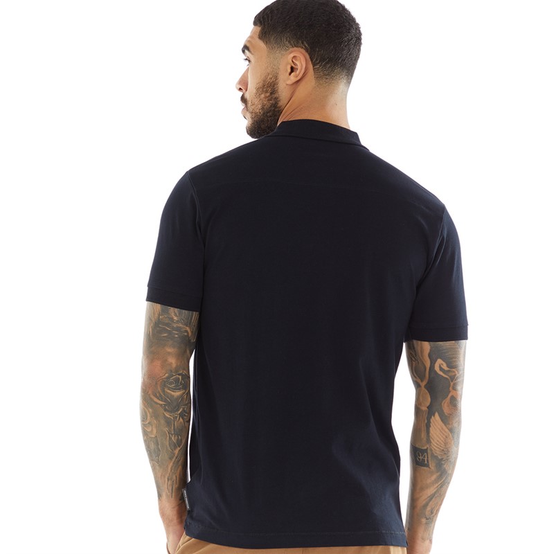 Mens Jersey Polo Marine/Gunmetal 2 Mens Jersey Polo Marine/Gunmetal
