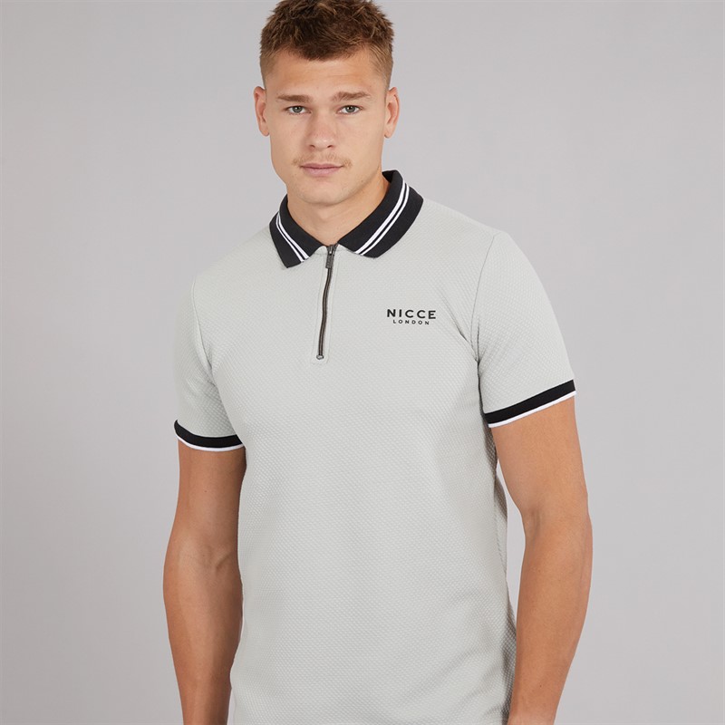 Mens Shoran Polo Chalk Grey