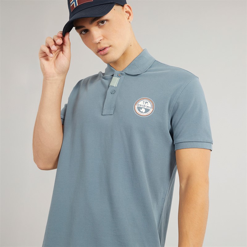 Mens Clanis Polo Shirt Stormy Weat