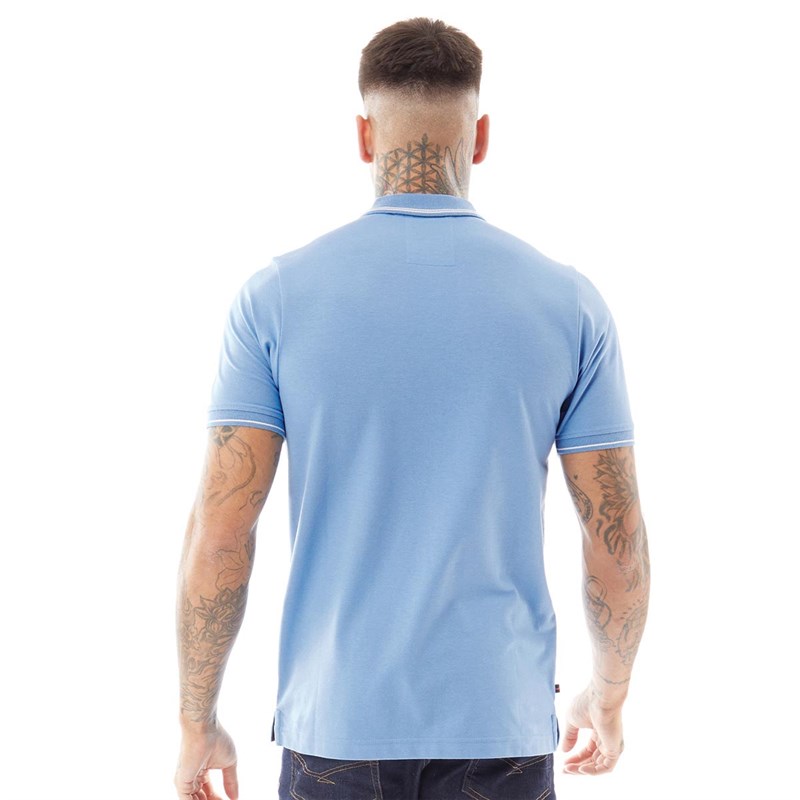 Mens Texas Tip Polo Atlantic/White 2 Mens Texas Tip Polo Atlantic/White