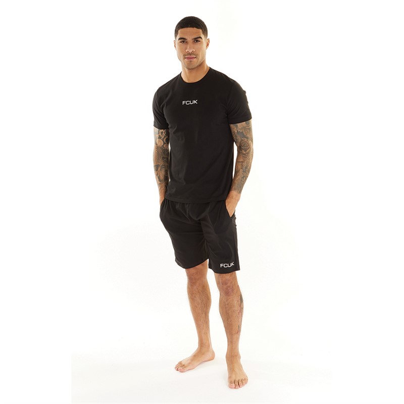 Mens FCUK Chest Build Co-Ord Black/White 3 Mens FCUK Chest Build Co-Ord Black/White