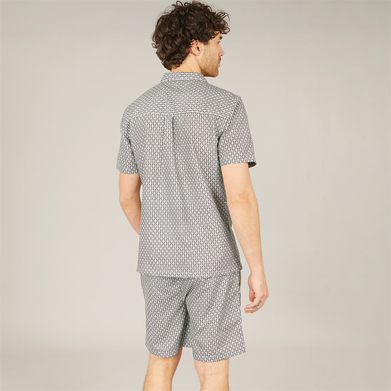 Mens Shirt And Shorts Set Black/Multi 2 Mens Shirt And Shorts Set Black/Multi