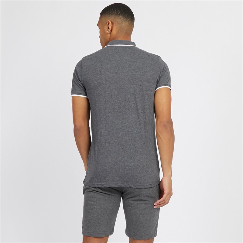 Mens Vernon Polo And Shorts Set Grey 2 Mens Vernon Polo And Shorts Set Grey