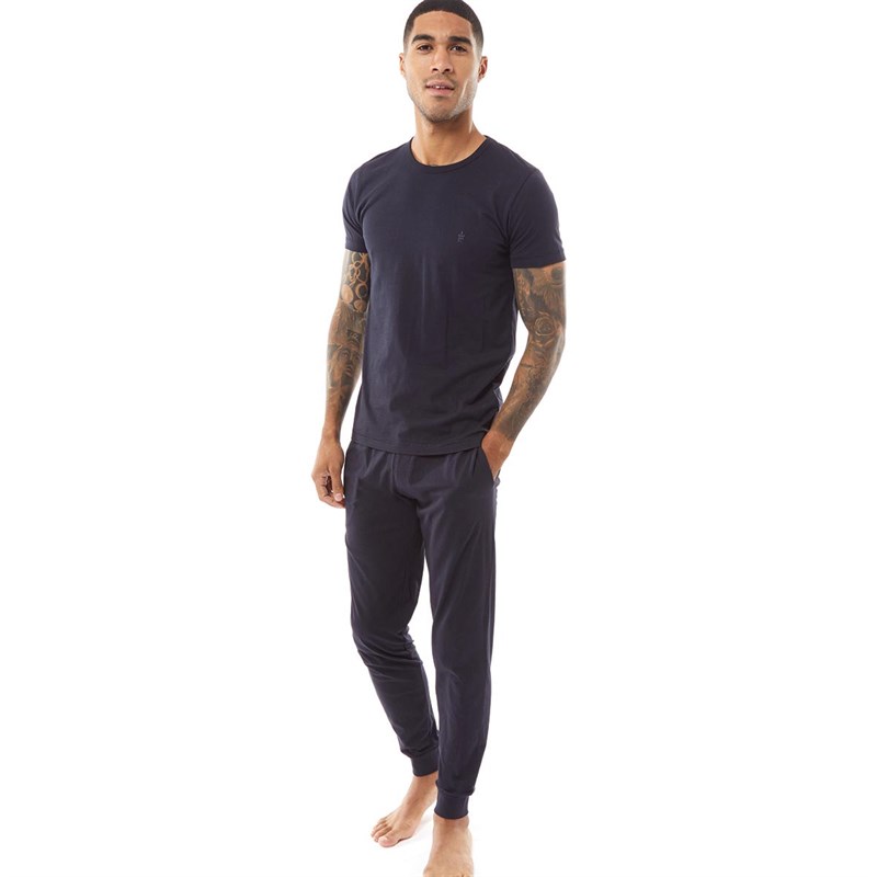 Mens FC Lounge Joggers And T-Shirt Set Marine 1 Mens FC Lounge Joggers And T-Shirt Set Marine