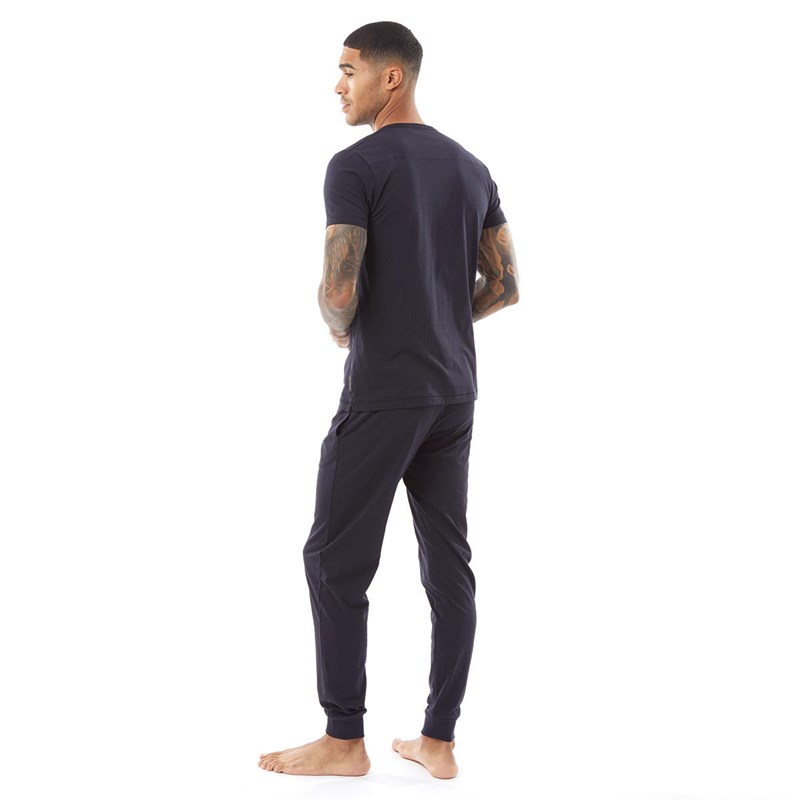 Mens FC Lounge Joggers And T-Shirt Set Marine 2 Mens FC Lounge Joggers And T-Shirt Set Marine