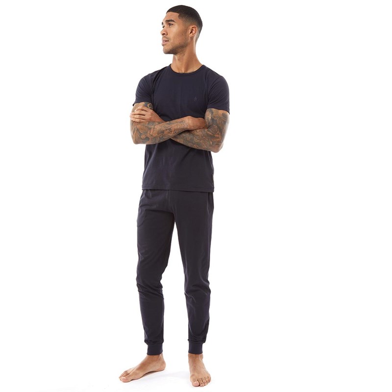 Mens FC Lounge Joggers And T-Shirt Set Marine 4 Mens FC Lounge Joggers And T-Shirt Set Marine