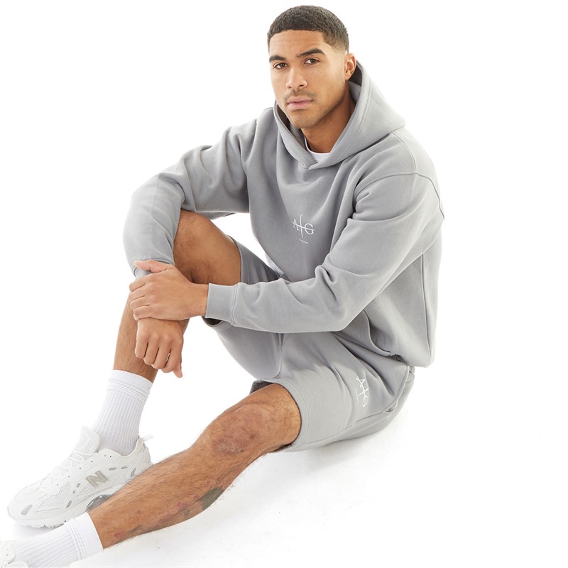 Mens Microscopique Hoodie And Shorts Set Steel 1 Mens Microscopique Hoodie And Shorts Set Steel