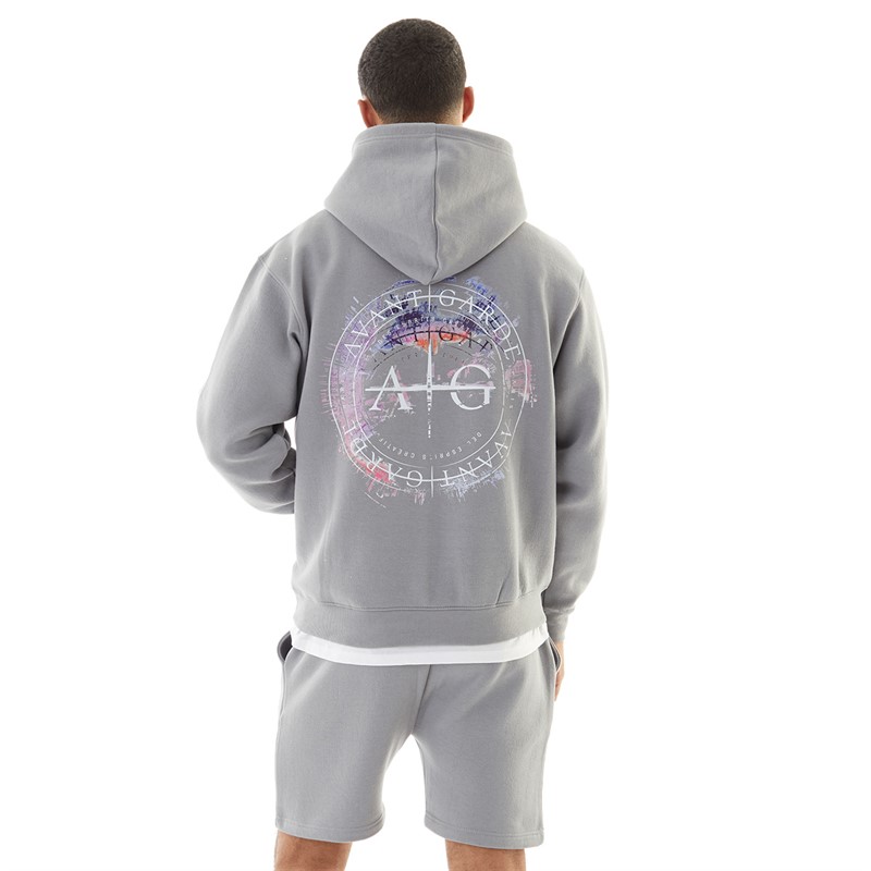 Mens Microscopique Hoodie And Shorts Set Steel 2 Mens Microscopique Hoodie And Shorts Set Steel