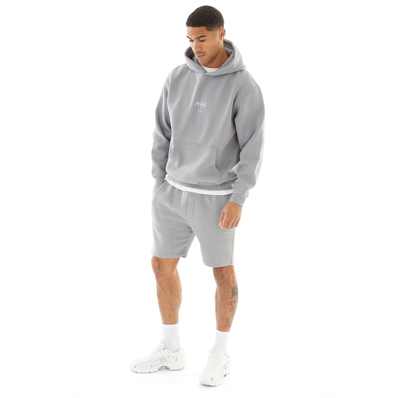 Mens Microscopique Hoodie And Shorts Set Steel 3 Mens Microscopique Hoodie And Shorts Set Steel